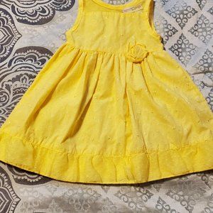 "Lemon Kiss" Yellow Toddler Sun Dress 12 months